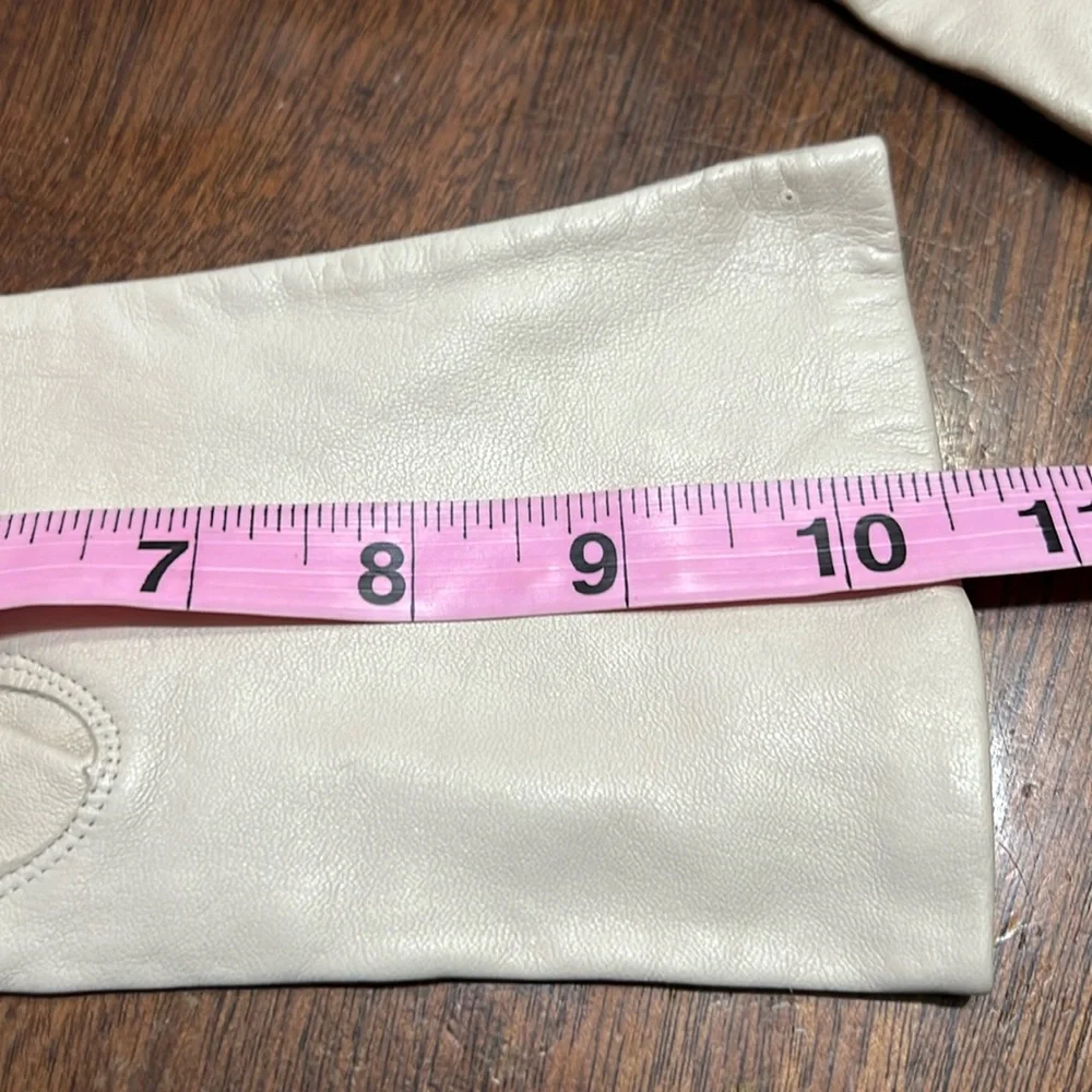Vintage Raalte Ivory Silk Lined Butter Soft Deerskin Gloves Sz 6.5